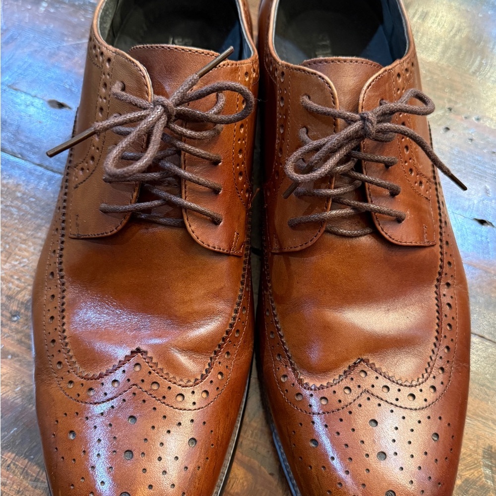 Stacy Adams Classic Brown Leather Brogue Shoes
